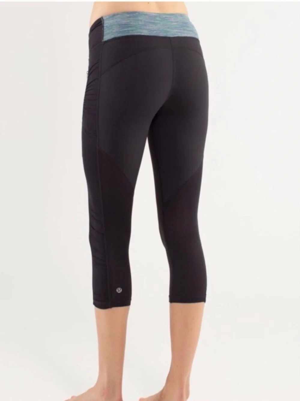 Lululemon Run In The Sun We Are From Space Ruched Leg Capri Leggings Sz 4